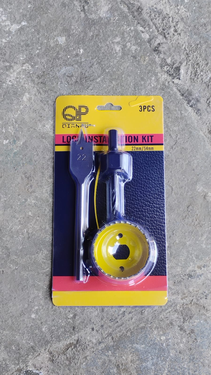 Door Lock Installation (22mmx150mm) Hole Saw Kit (1 Set) Door Lock Installation (22mmx150mm) Hole Saw Kit (1 Set)